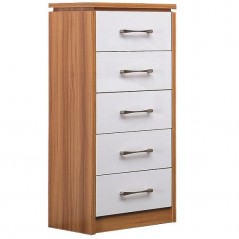 DC Conrad 5 Drawer Chest White/Oak